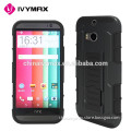 On sale ! wholesale mobile phone case for HTC M8 kickstand back covers